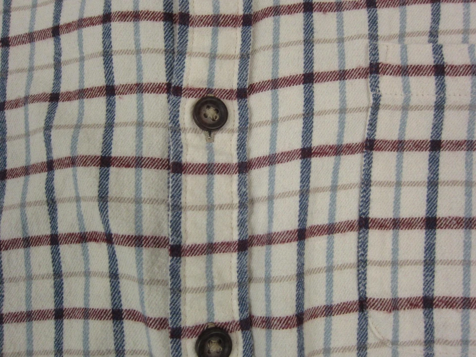 Vintage GH Bass Shirt Adult Extra Large XL Brown Plaid Check Flannel Mens Earth - Image 3 of 4