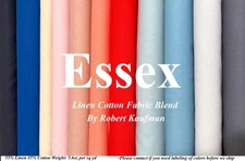 Robert Kaufman Essex Fabric 55% Linen 45% Cotton Fabric Solid -Read Description