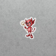 Cute Red Devil Cartoon Vinyl Sticker Decal For Laptop Water Bottle Phone 6813 Cute Red Devil Cartoon Vinyl Sticker Decal For Laptop Water Bottle Phone 6813