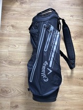 Callaway Chev 14 Dry-Way Golf Bag Black/Silver with Rain Cover Used
