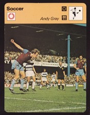 ANDY GRAY Scotland Aston Villa Soccer Photo 1979 UK SPORTSCASTER CARD #82-05