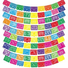 10 Pack Mexican Party Banners Total 170 Feet, Paper Picado Banner Mexican Par...