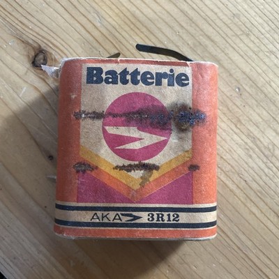 DDR Flachbatterie Batterie AKA Electric 3R12 VEB Batterien Elementefabrik Tabarz