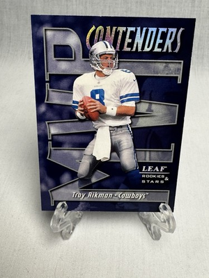 #ad 1998 Leaf Rookies amp; Stars Mvp Contenders Troy Aikman #8 2500 $4.67