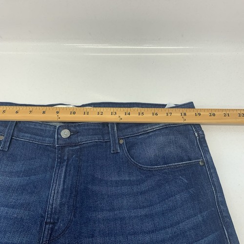 Guess Jeans Men 38x30 Slim Taper Stacked Blue Fade Y2K Logo Casual Work Retro - Picture 10 of 12