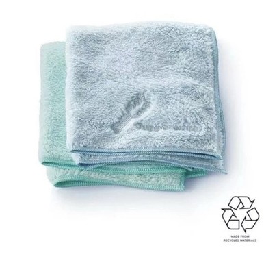 New Tupperware Microfiber Dust Towel 2 pack Blue Green Reusables