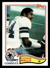 Everson Walls 1982 Topps Rookie Card #327 Dallas Cowboys. rookie card picture
