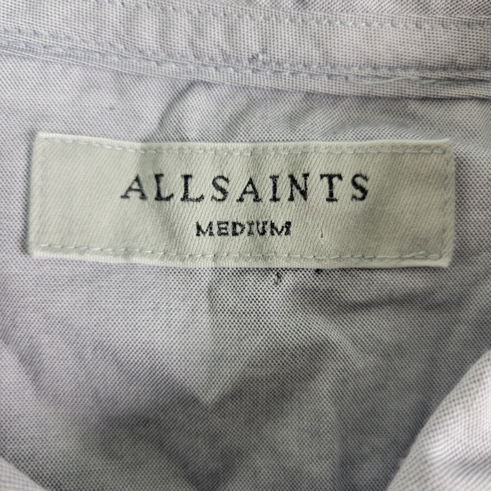 Allsaints Mens Medium Solid Gray Button Down Long… - image 4