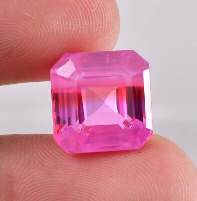 AAA+ 13 x 13 MM Natural Ceylon Bi-Color Sapphire 15.40 Ct Gemstone GIT Certified