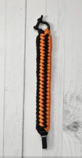 Paracord Emergency Survival Rope Orange & Black Bracelet -  NEW