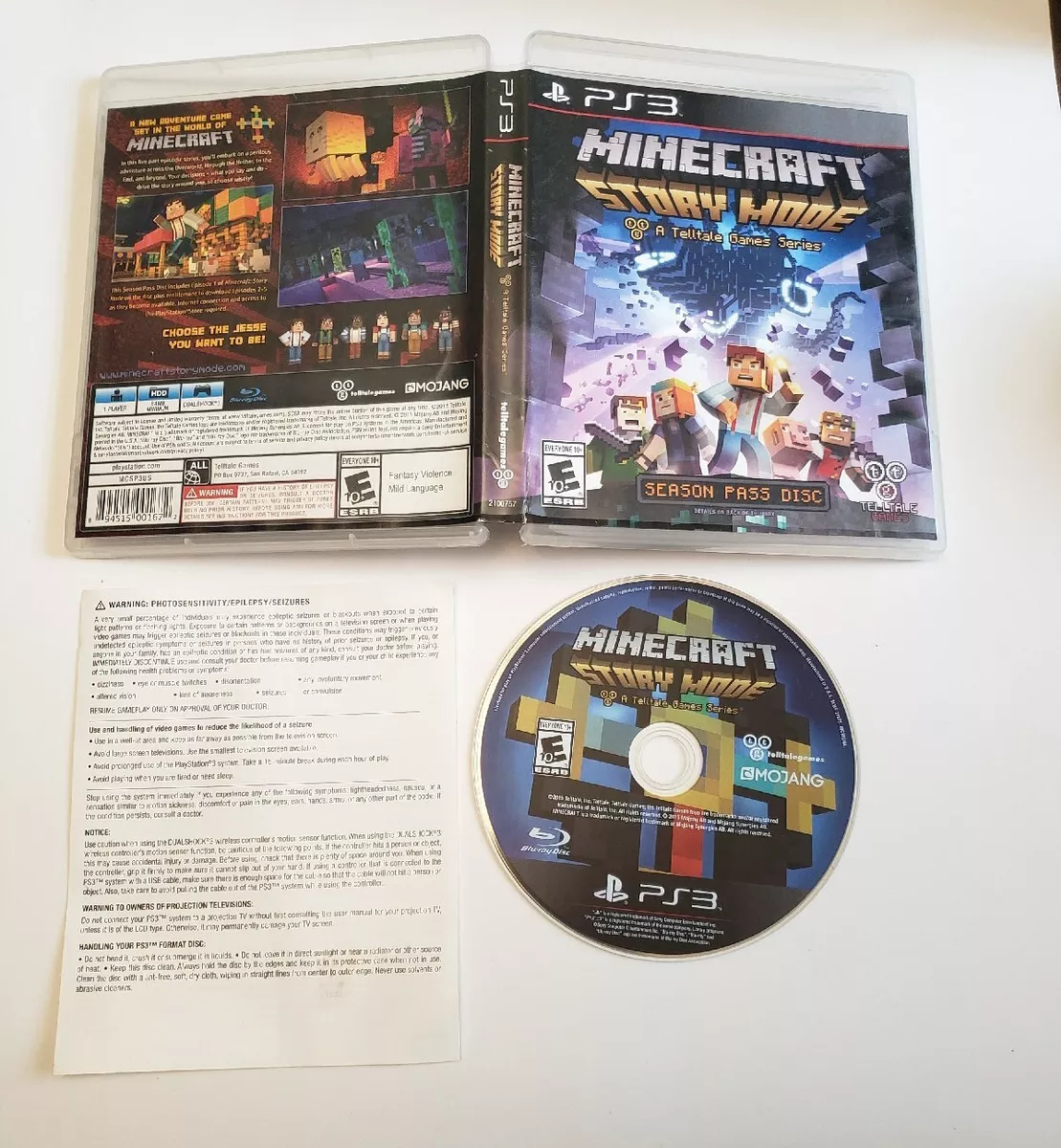 Minecraft Story Mode PlayStation 3 PS3