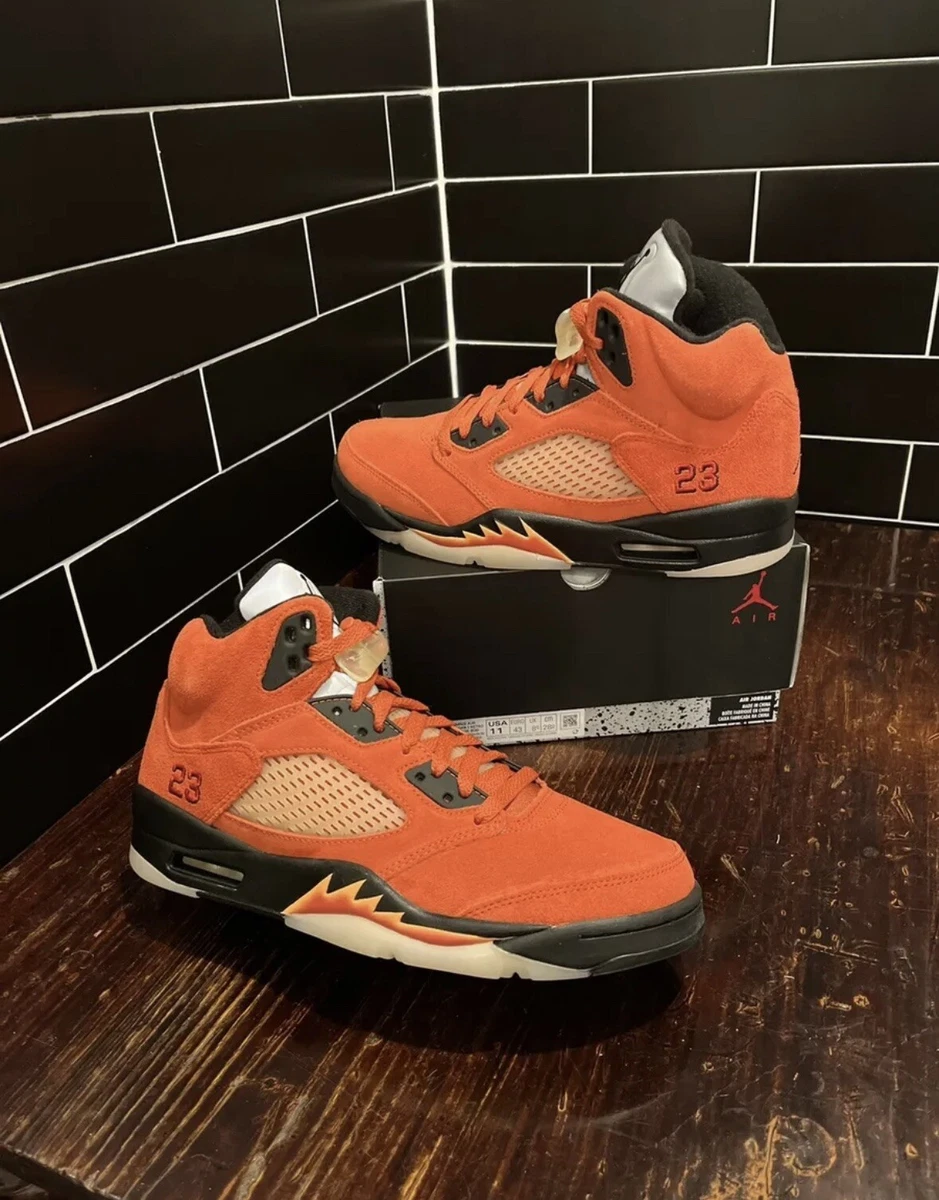 🔥Air Jordan 5 Dunk On Mars For Her Martian Sunrise/ Fire Red/ Muslin W 11 M 9.5