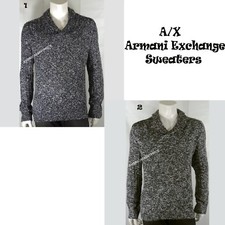 A X ARMANI EXCHANGE NEW MENS SHAWL PULLOVER SWEATER LONG SLEEVE NWT RETAIL 110