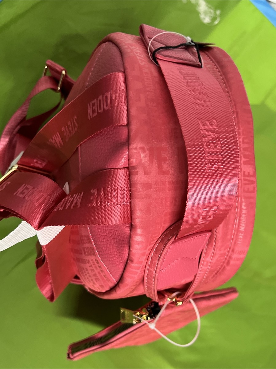 Steve Madden Mini Backpack Bag Pink Zipper With Cosmetic  display picture 1