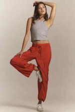 NWT Daily Practice by Anthropologie Base Jump Parachute Pants Large Pink