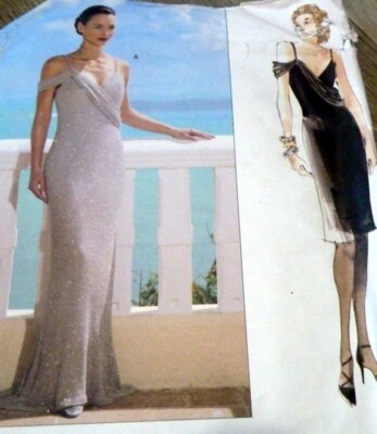 *VTG EVENING DRESS VOGUE Designer Belville Sassoon Sewing Pattern 6-8-10 Uncut