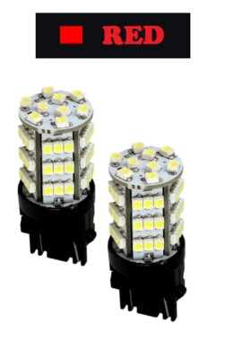 2X 3157 4057K 3047LL Red LED 54SMD-4014 Brake Tail Light/Parking Light ...