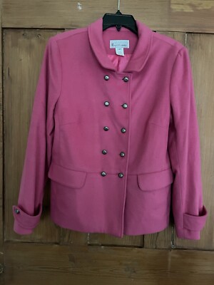 Vintage Elliott Lauren Orchid Pink Wool Cashmere Jacket Blazer Size 12