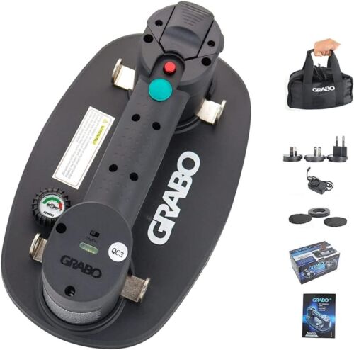 GRABO Nemo Electric Vacuum Suction Cup Lifter W/ 375 lb Capacity FREE SHIP NEW - Picture 1 of 8