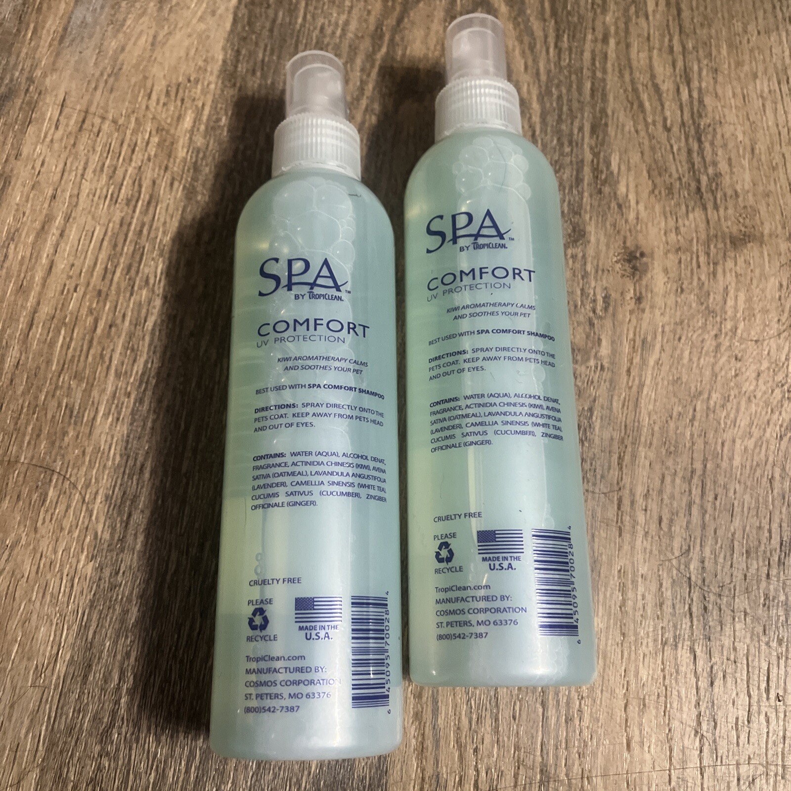 X2 Spa by Tropiclean Comfort Lavish Pet Cologne Oatmeal Kiwi UV Protection 8oz
