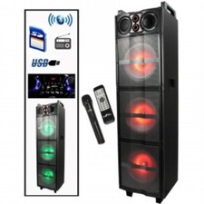 Befree Sound Party Lights Triple 10 Inch Subwoofers Bluetooth Portable Speaker