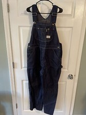 Vintage SEARS TRACKWEAR denim OVERALLS Size38-28 UNIONMade In USA     Mint 