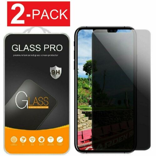2X Protector de pantalla de vidrio templado privacidad para iPhone 11/12 Pro Max - Picture 1 of 8