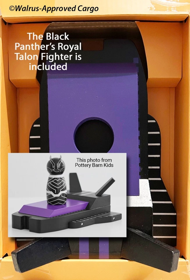 FIGURAS DE MADERA DE GRANERO DE CERÁMICA NIÑOS MARVEL AVENGERS Y PANTERA NEGRA - NUEVO EN CAJA - ¡ENSAMBLAR! Foto 4 de 4