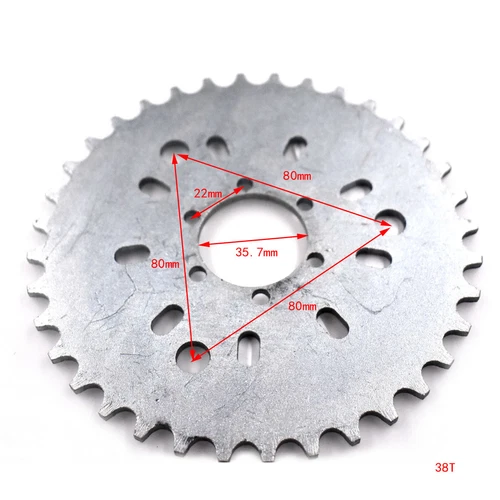 32-44T Sprocket /1.5" Adapter For 415 chain 49cc 50cc 66cc 80cc Motorized Bike - Picture 7 of 27