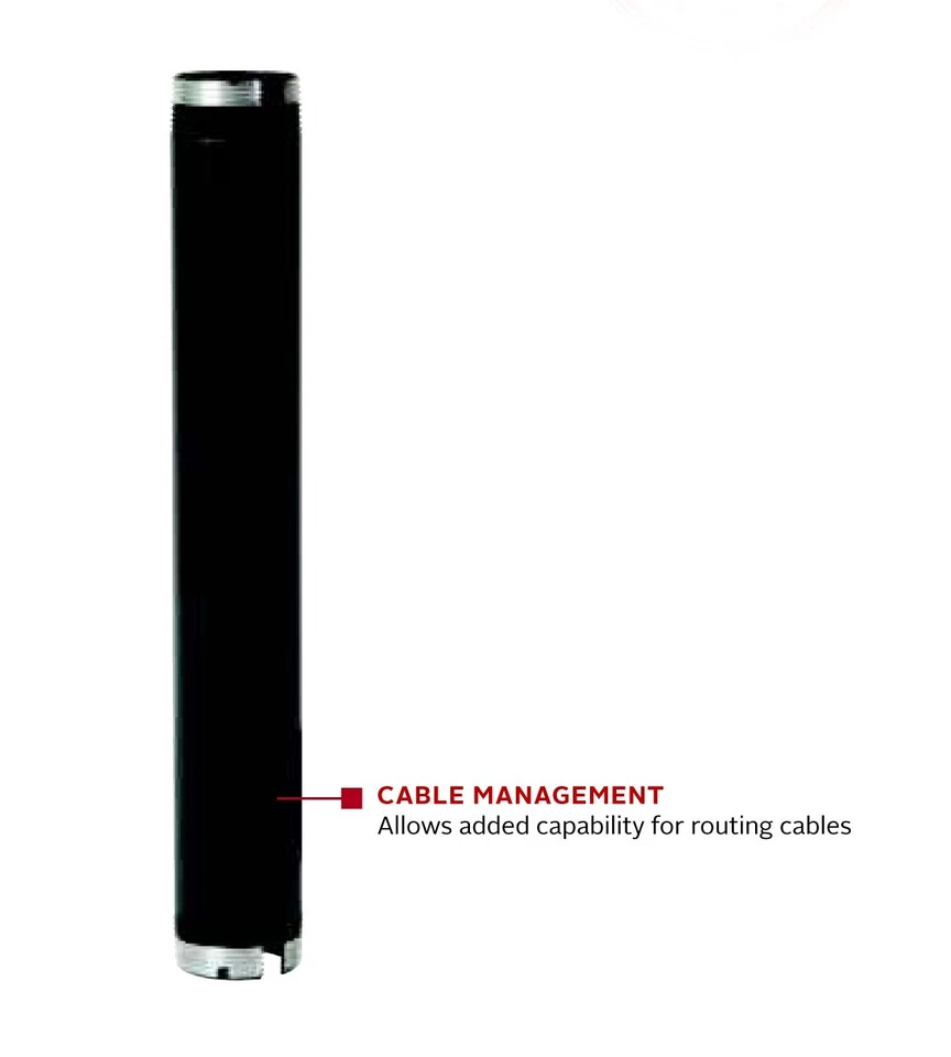 COLUMNA DE EXTENSIÓN FIJA PEERLESS EXT018, LONGITUD CAÍDA 18" - NEGRA - NUEVA EN CAJA Foto 3 de 4