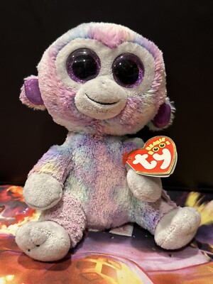 TY Beanie Boos ZURI the Colorful Monkey (6 Inch) Plush Stuffed Animal Toy MWMTS