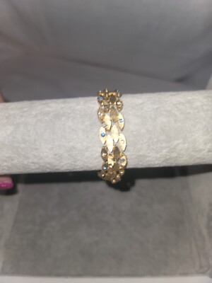 Vintage Benny Steinberg Signed Gold Tone Bracelet