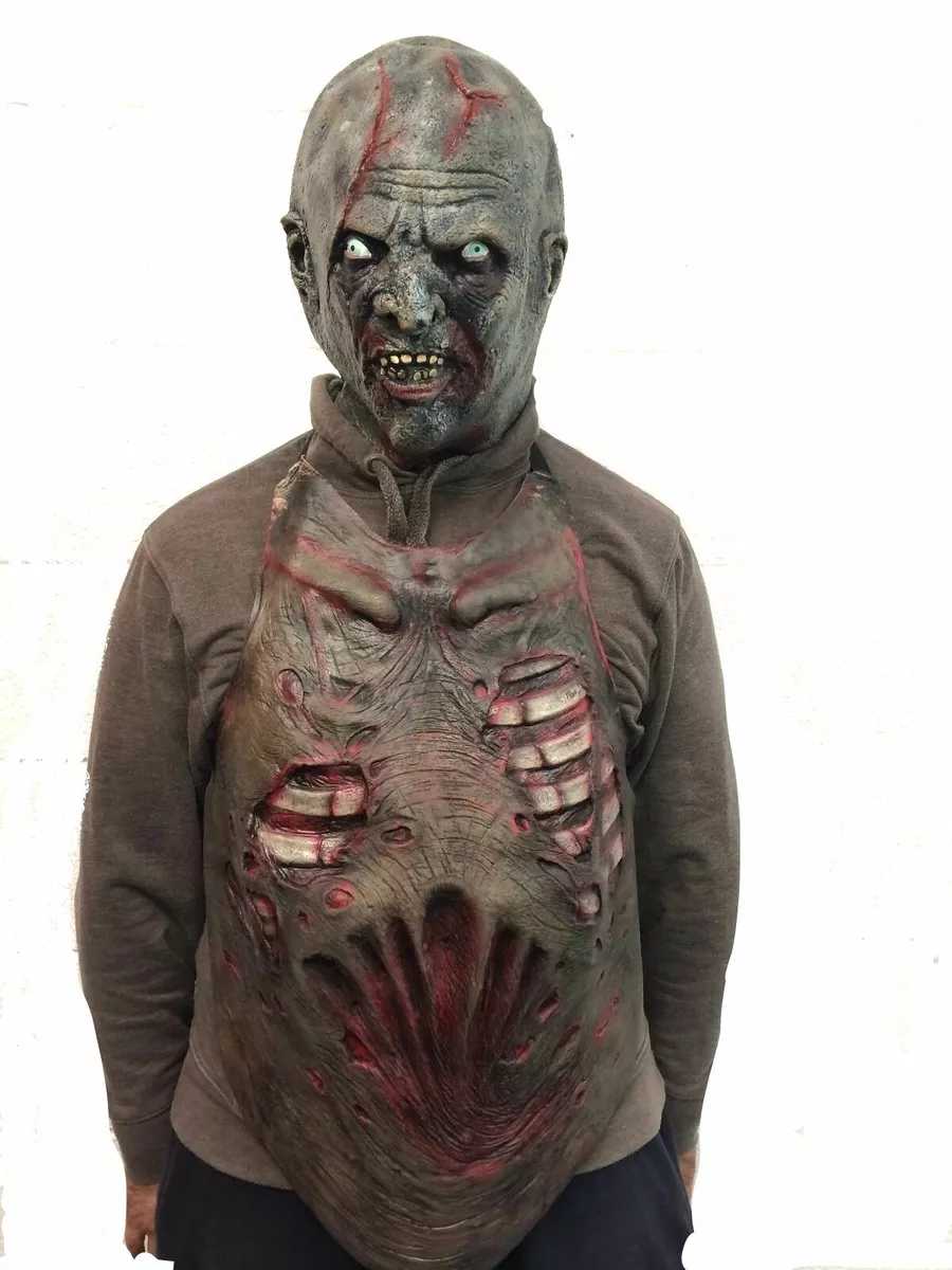 Halloween Apron Zombie Torso Prosthetic Chest Vest Gore Fancy