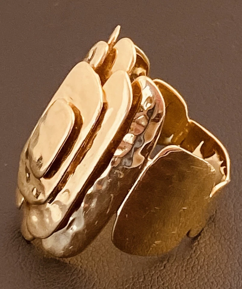 Anel IPPOLITA ouro 18K martelado multi-camadas tamanho 10 - Imagem 3 de 4
