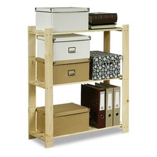 Holzregal Kellerregal Lagerregal Bücherregal Regal 3 Böden 90x80x28 / B-26*