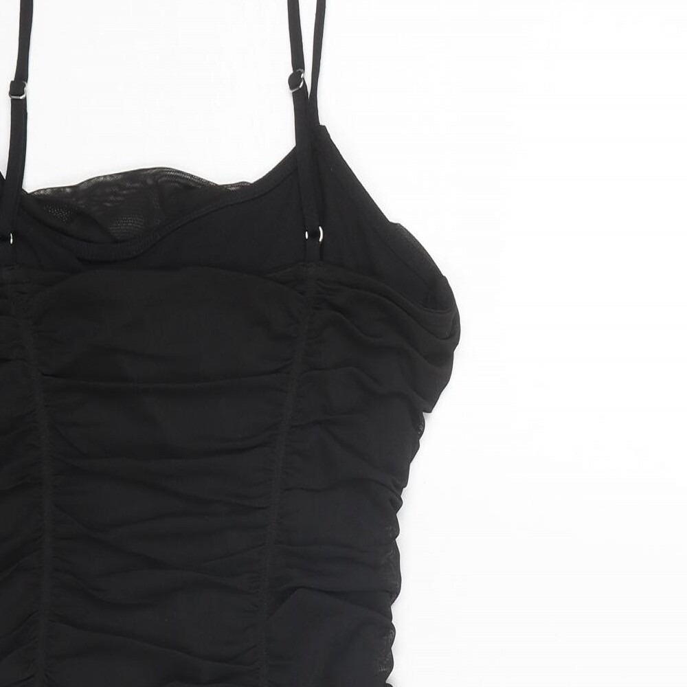 Divided by H&M Womens Black Polyester Blend Bodysuit One-Piece Size L image 4