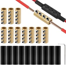 80A Wire Connector Nut Kit - 10-Pack Heat Shrink Tubing for 6 AWG, with 4-Way...