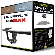 Starre Anhängerkupplung für ALFA ROMEO 156 Sportwagon 03- Typ 932_ Auto Hak NEU