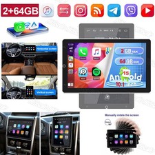 2 64GB Rotatable 10.1" Android 15 Carplay Car Stereo Radio GPS WIFI Double 2 DIN