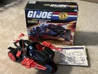 GI JOE 1986 COBRA STUN Vehicle Viper Figure Complete Box Unbroken Flags Vintage