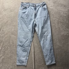 VTG 90s Levi  s Orange Tab 951 Relaxed Fit Tapered Leg Mom Jeans Light Wash SZ 16