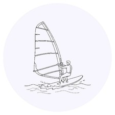24 x 'Windsurfer Activity' Stickers (SK00077809)
