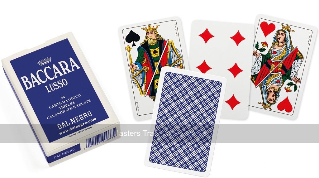 Dal Negro Baccarat Playing Cards (No indexes, Blue back) - 8 Decks (UK)