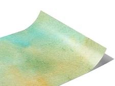 Rwraps Green Watercolor Calm Grasslands Gloss Vinyl Film Wrap 59in x 6in Vinyl