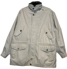 Vintage Towne by London Fog Mens Medium Tan Bomber Jacket NO DETACHABLE LINER