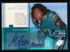 2006 Spx Maurice Drew #203 Rookie Auto Autograph Jersey Spectrum #'d /25 