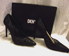 DKNY Black Stellitos/Heels Size 8 New In Box Super Nice