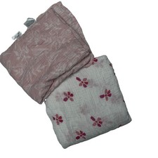 Aden Anais Lot Of 2 Muslin Swaddle Blanket Floral Girls