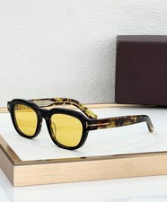 TOM FORD TF1226 Black Tortoiseshell Square Sunglasses Yellow Lenses 52-20-135