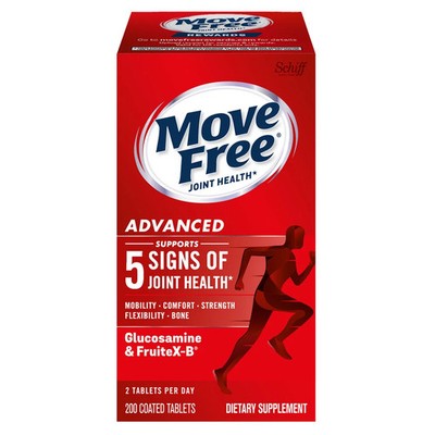 Schiff Move Free Advanced Joint Supplement, 200 Tablets Supports Joint Mobility